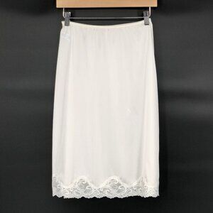 Vintage Sears Isnt It Divine Lace Trim Half Slip Skirt S White USA Nylon